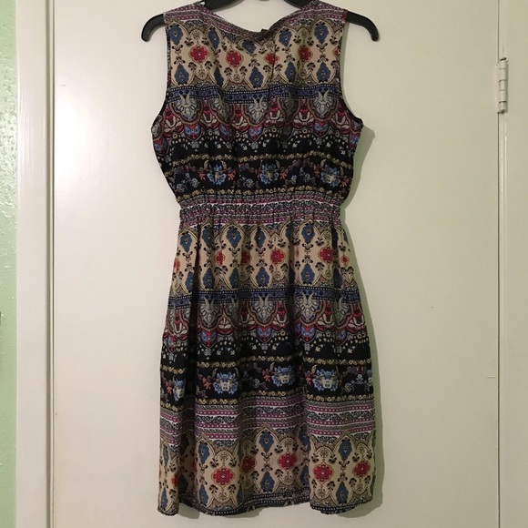 Print dress with pockets - Picture 2 of 5